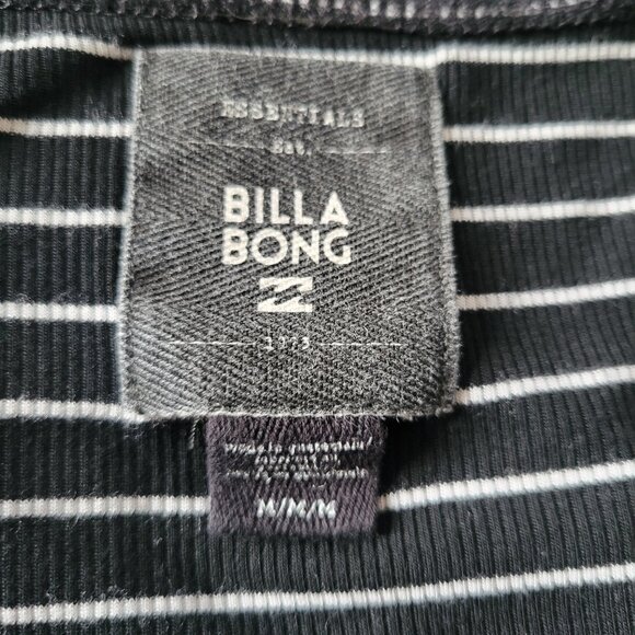 Billabong Romper, M, Black/White Stripes Shorts Romper. - Picture 3 of 7